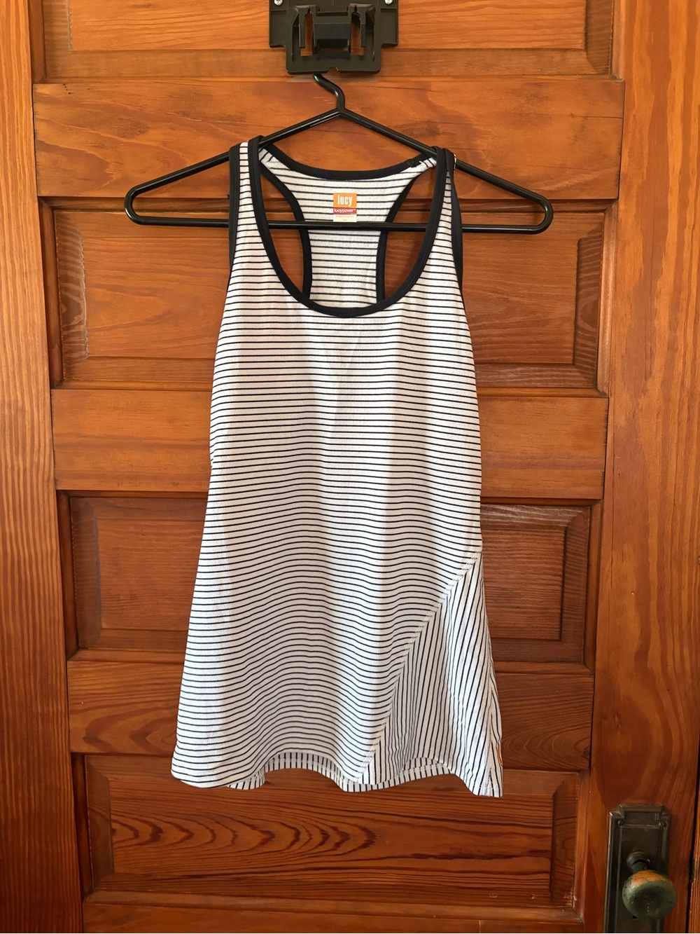 Lucy Striped Racerback Tank - Black & White size women’s S NWOT